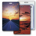 Luggage Tag - 3D Lenticular Highway and Bridge Stock Image (Blank)